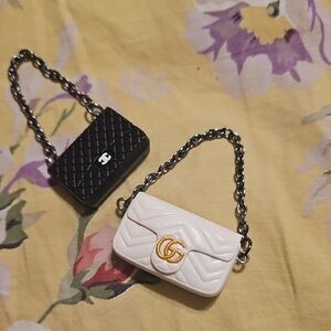 Stylish Black and White Miniature Doll Bags